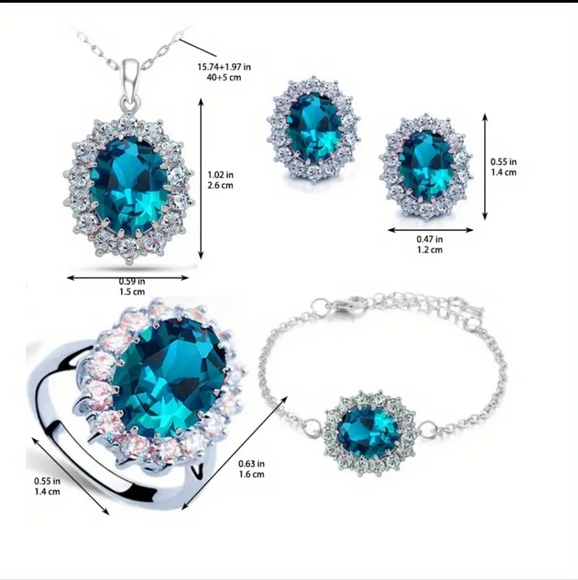 🆕️Elegant Ruby Red Jewelry Gift Set💎 - Picture 2 of 2